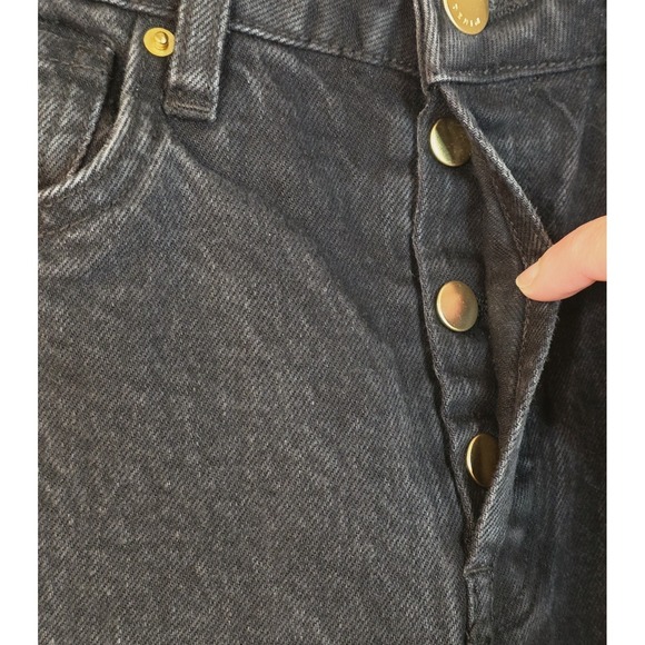 SEZANE Women Slim Parfait Heather Black Jeans Size 27 Button Fly READ DESC - Picture 7 of 16